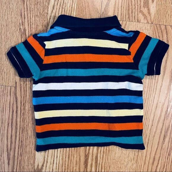 Janie & Jack Bright Colors Striped Short Sleeve Polo Shirt Size 12 Months - Picture 5 of 7